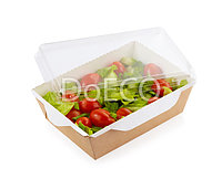 Салатник DoEco 145x95x45 м ECO OPSALAD 400 с прозрачной крышкой (400 шт./кор.)