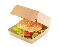 Упаковка DoEco ECO BURGER L 140x140x70 мм для бургеров (150шт./кор.)