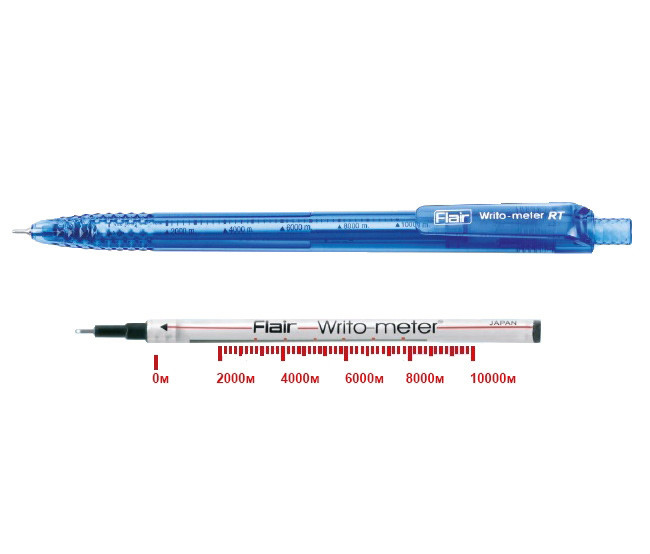 Ручка шариковая автоматическая FLAIR WRITO-METER RT синяя (цена с НДС) - фото 1 - id-p165229453