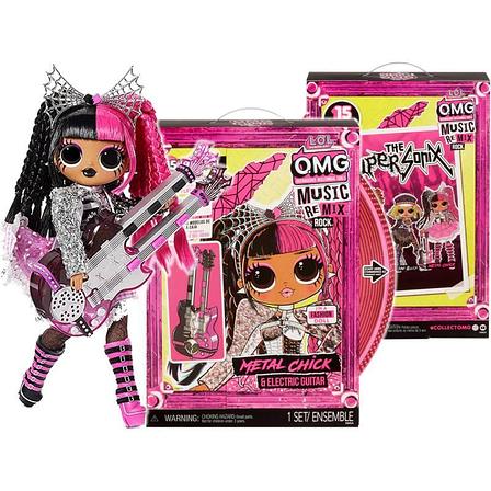 Куклы L.O.L. Кукла LOL Surprise OMG Music Remix Rock Metal Chick и электрогитара 577577, фото 2