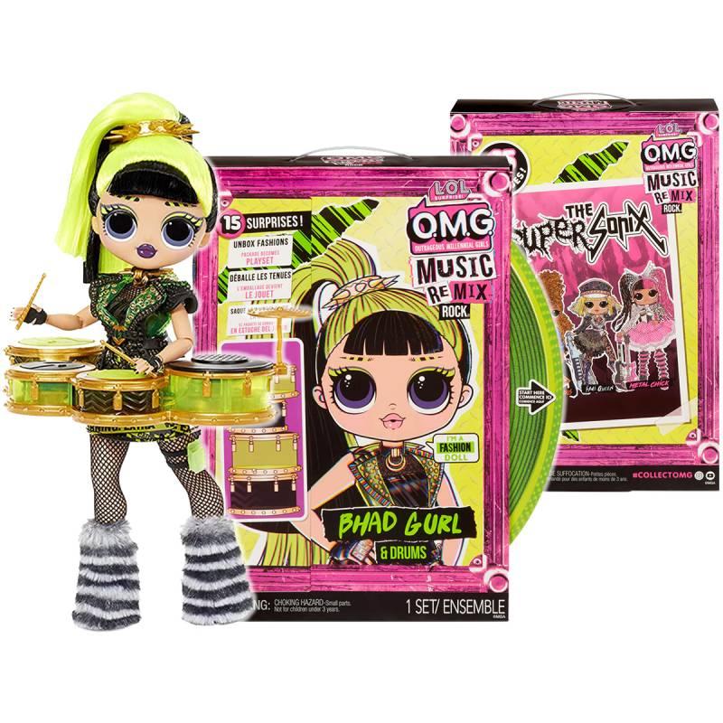 Куклы L.O.L. Кукла LOL Surprise OMG Music Remix Rock Frame Queen и ударные 577584