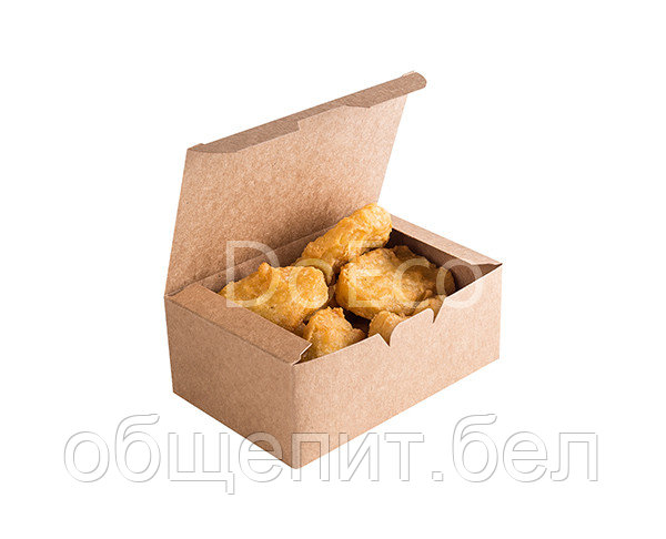 Упаковка DoEco ECO Fast Food Box S 115x75x45 мм для наггетсов (600шт./кор.) - фото 1 - id-p165229472