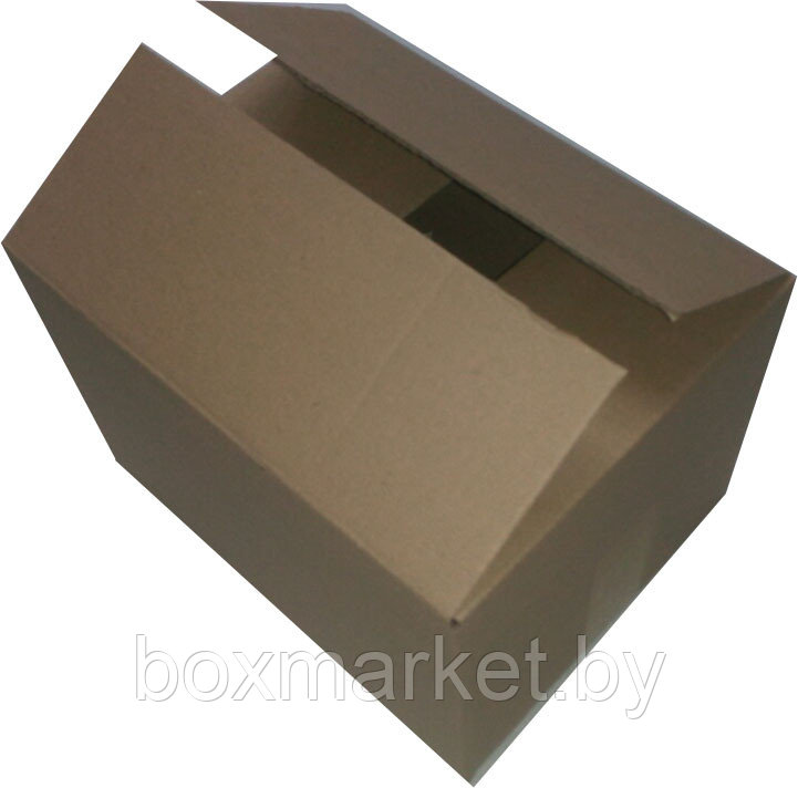 Коробка картонная 400х300х300 мм четырехклапанная из трехслойного гофрокартона толщиной 3  мм