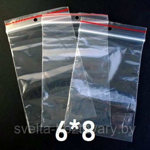 Пакет ПВД с замком Zip-Lock 60мм*80мм ( упаковка 100 шт) - фото 1 - id-p165230075