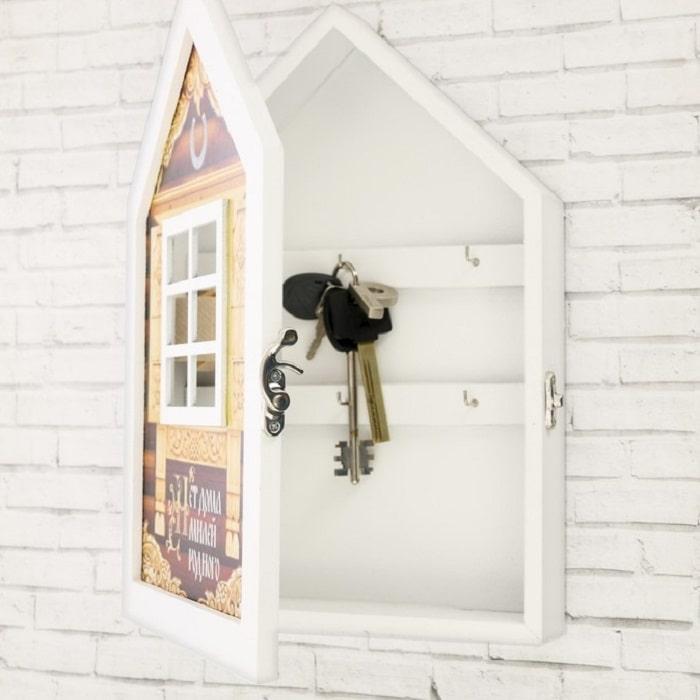Ключница деревянная «Милый родной дом» на 6 крючков - фото 2 - id-p165235883