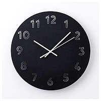 IKEA/ ТУННИС Настенные часы, черный30 см