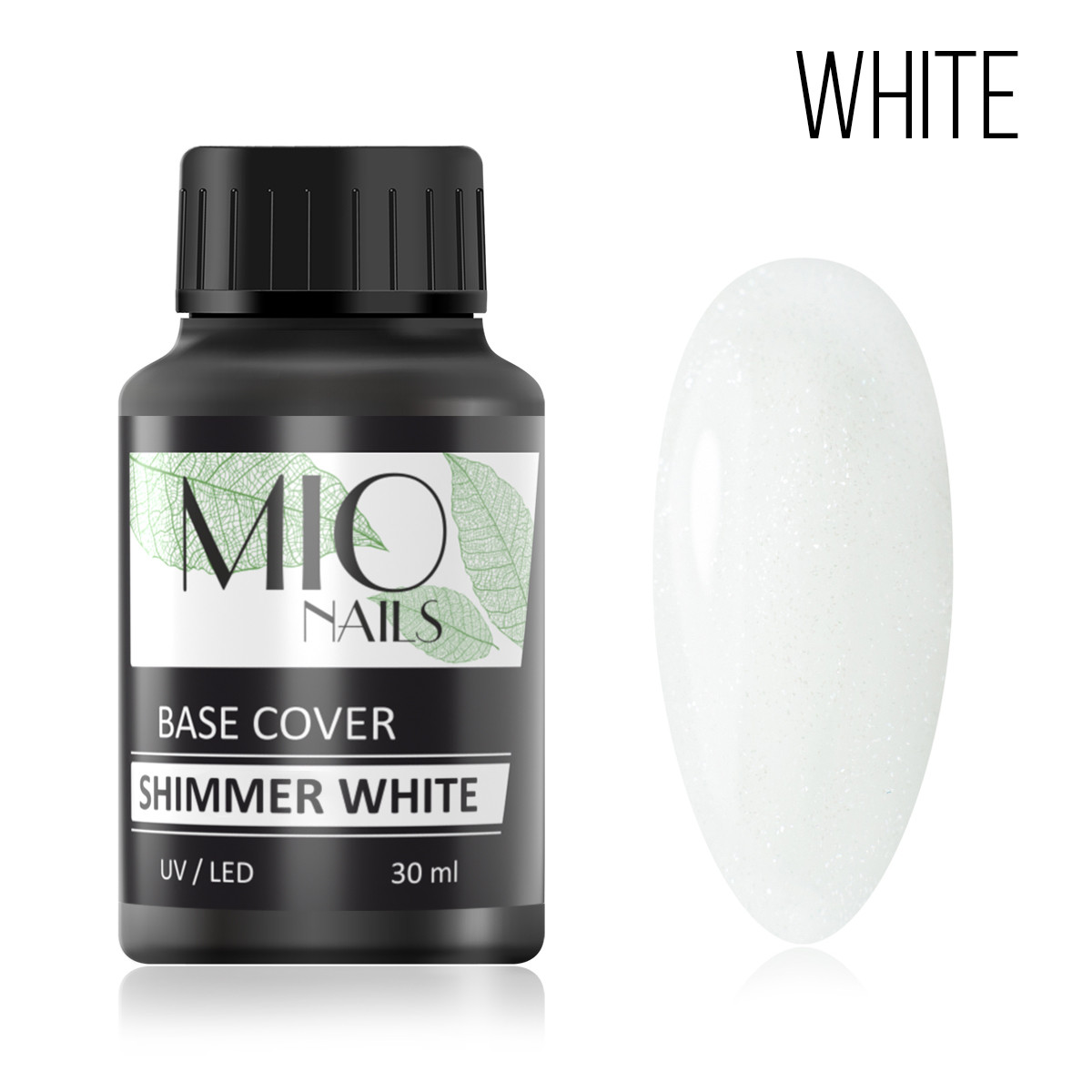 База MIO Nails  SHIMMER COVER BASE STRONG LUX milk ( молочная с шиммером) 30 мл.