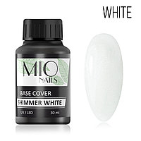 База MIO Nails SHIMMER COVER BASE STRONG LUX milk ( молочная с шиммером) 30 мл.