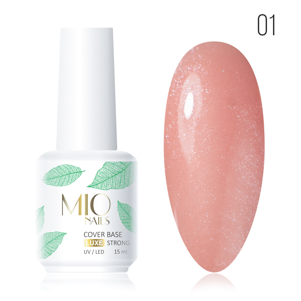 База Mio Nails SHIMMER COVER BASE STRONG LUX тон 1 (база с шиммером) 15 мл.