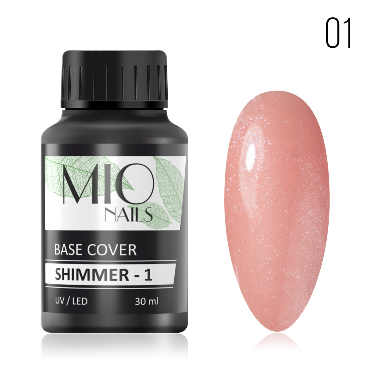 База Mio Nails SHIMMER COVER BASE STRONG LUX тон 1 (база с шиммером) 30 мл.