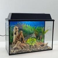 Аквариум Aqua Ширма на 20 л. готовый комплект с оборудованием и декором Черный