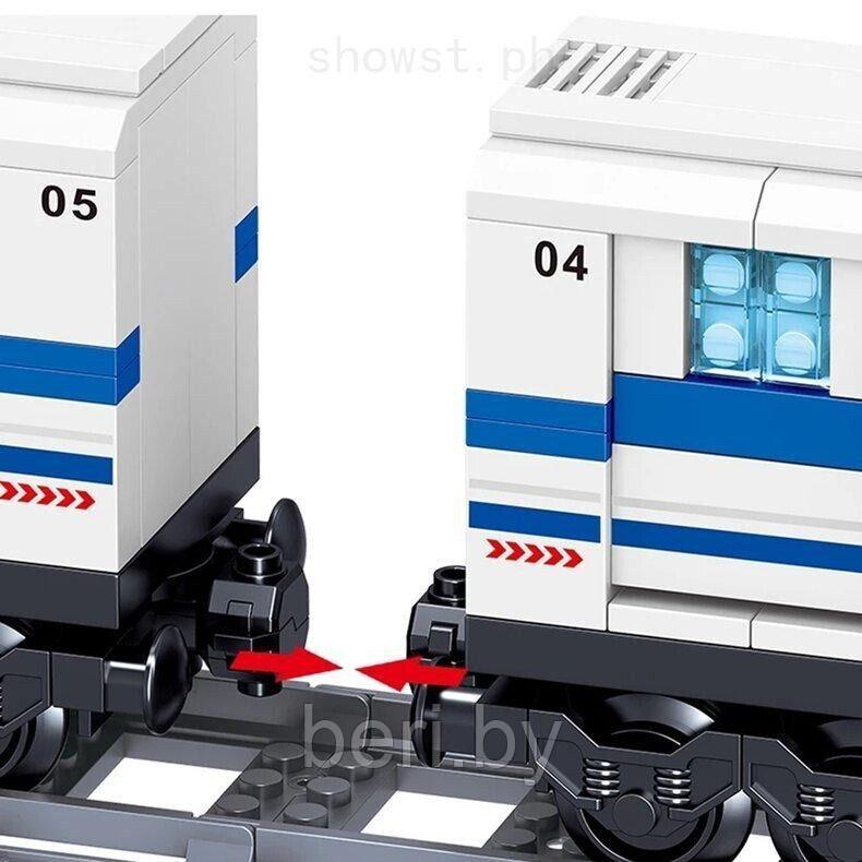 QL0319 Конструктор ZHE GAO "Скоростной пассажирский поезд", 476 дет, аналог LEGO Лего поезд - фото 4 - id-p165267279