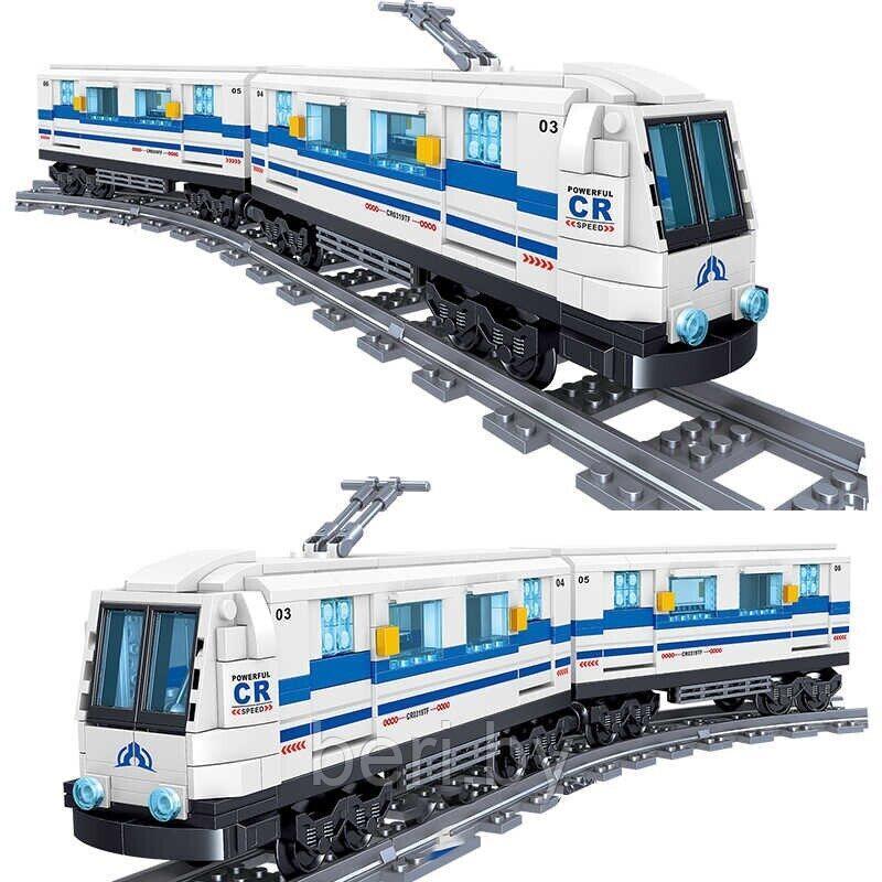 QL0319 Конструктор ZHE GAO "Скоростной пассажирский поезд", 476 дет, аналог LEGO Лего поезд - фото 2 - id-p165267279