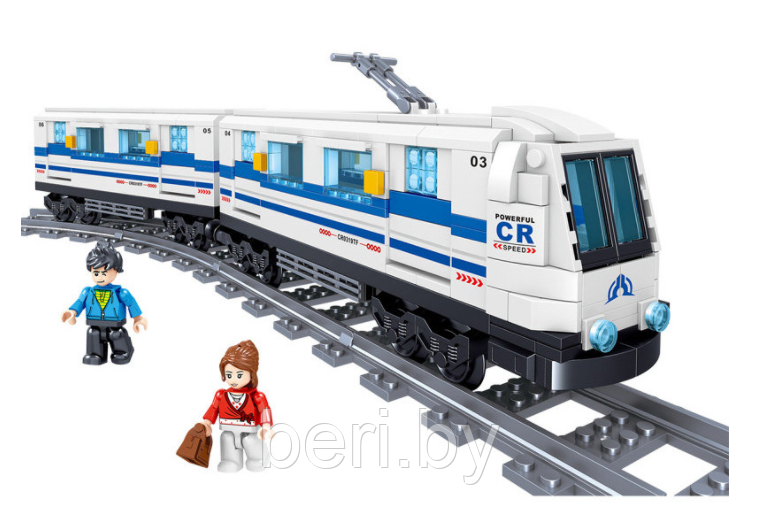 QL0319 Конструктор ZHE GAO "Скоростной пассажирский поезд", 476 дет, аналог LEGO Лего поезд - фото 3 - id-p165267279