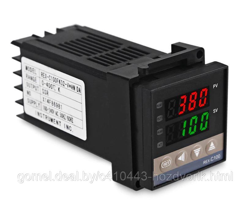 Цифровой контроллер температуры REX-C100 с радиатором - фото 3 - id-p165279373