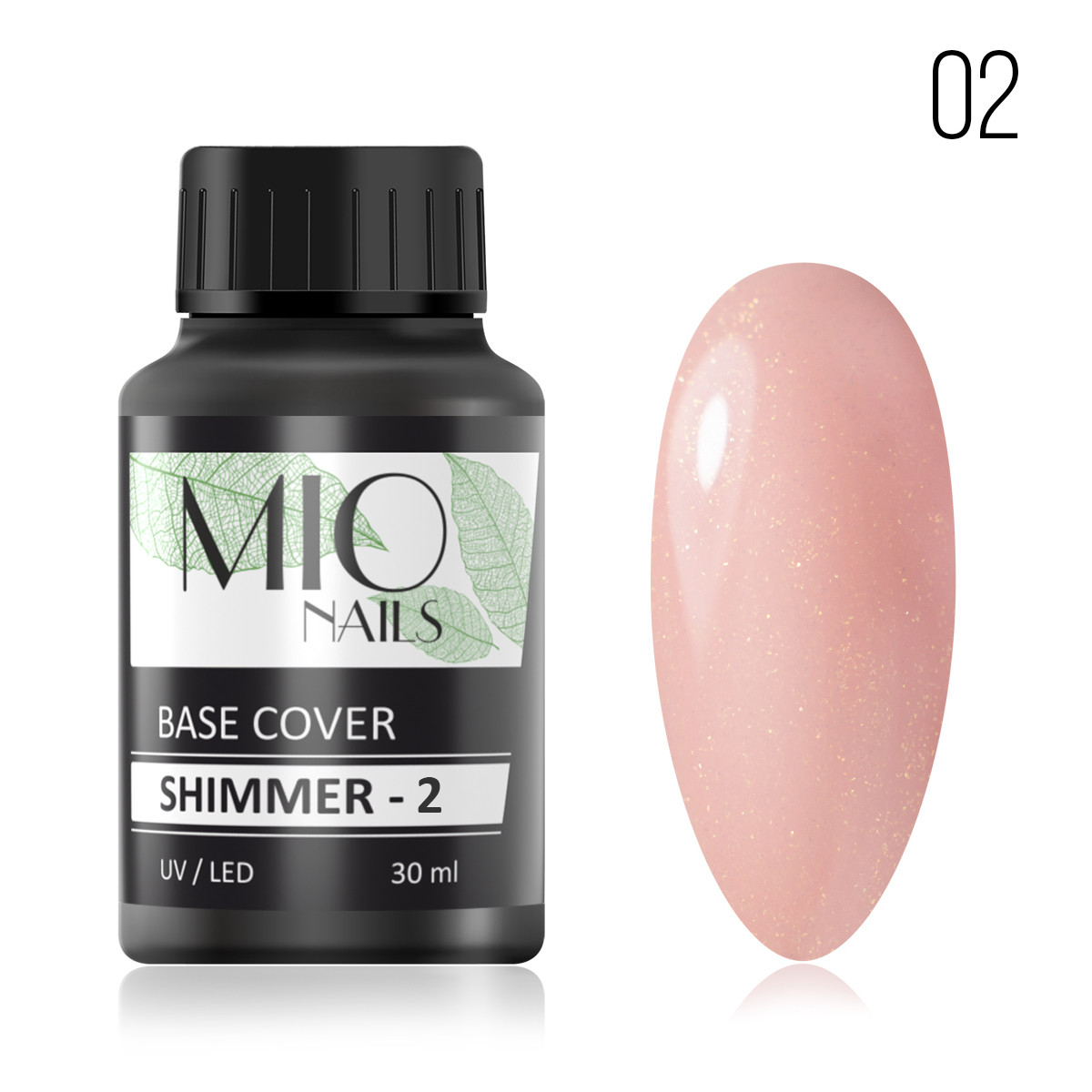 База Mio Nails  SHIMMER COVER BASE STRONG LUX тон 2 (c шиммером), 30 мл.