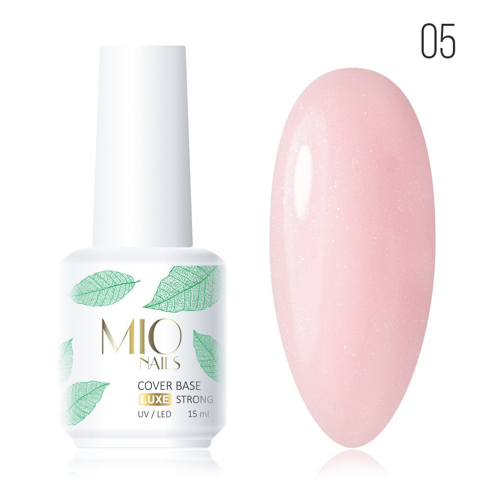 База Mio Nails SHIMMER COVER BASE STRONG LUX тон 5 ( с шиммером) 15 мл. - фото 1 - id-p125920409