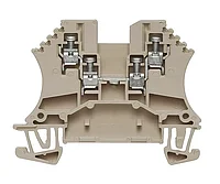 Клемма разветвительная 4-х контактная WDU 1,5/ ZZ стандартная, бежевая, 17,5А, 690В