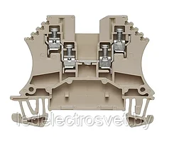Клемма разветвительная 4-х контактная WDU 1,5/ ZZ стандартная, бежевая, 17,5А, 690В