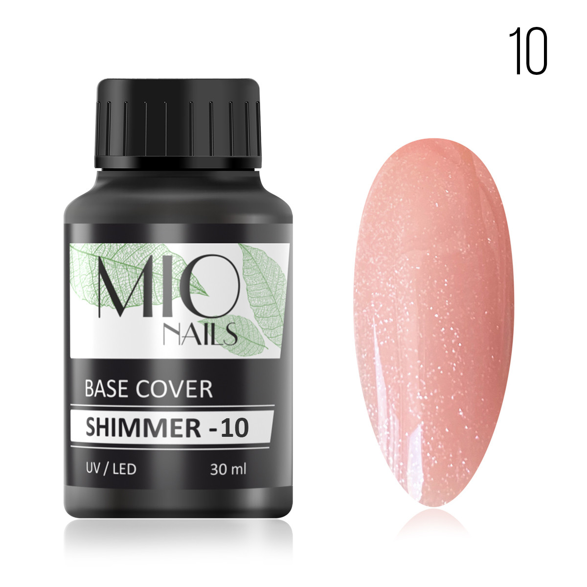 База Mio Nails SHIMMER COVER BASE STRONG LUX тон 10 (с шиммером) 30 мл - фото 1 - id-p165280497