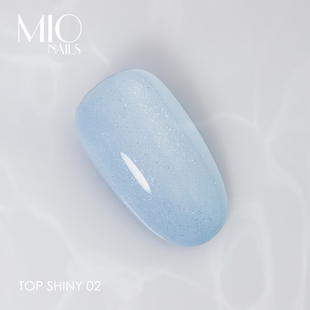 Топ MIO Nails SHINY №2 с серебряным блеском без липкого слоя, 15 мл. - фото 3 - id-p126038545
