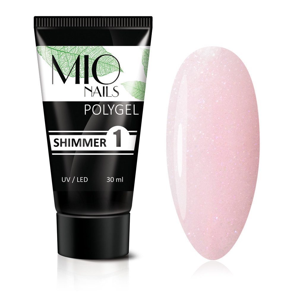 Полигель MIO Nails Shimmer №1 нежно-розовый с шиммером, 30 мл - фото 1 - id-p139537484