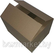 Коробка картонная 400х300х165 мм четырехклапанная из трехслойного гофрокартона толщиной 3  мм