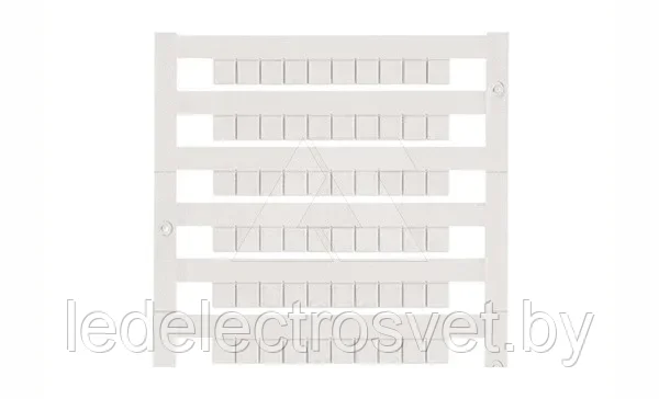 Маркировка клемм WS 10/5 MC белая, шаг 5 мм, L симв.=10мм (карта 144шт)