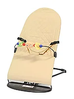 Кресло-шезлонг для новорожденных Good Luck / Кресло-качалка для ребёнка (Бежевый)
