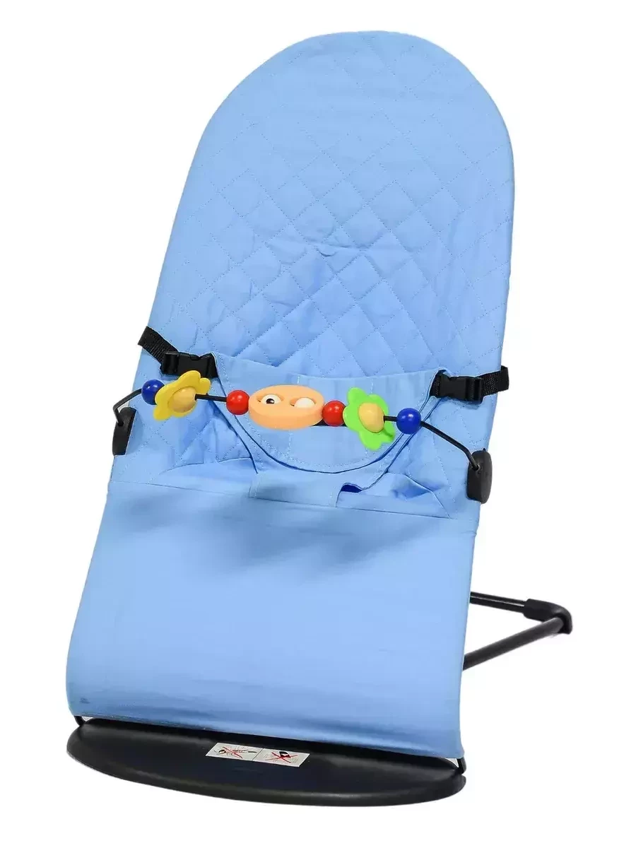 Кресло-шезлонг для новорожденных Good Luck / Кресло-качалка для ребёнка (Голубой) - фото 2 - id-p165286589