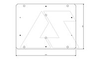 Плата монтажная 460x380mm для серии SCABOX