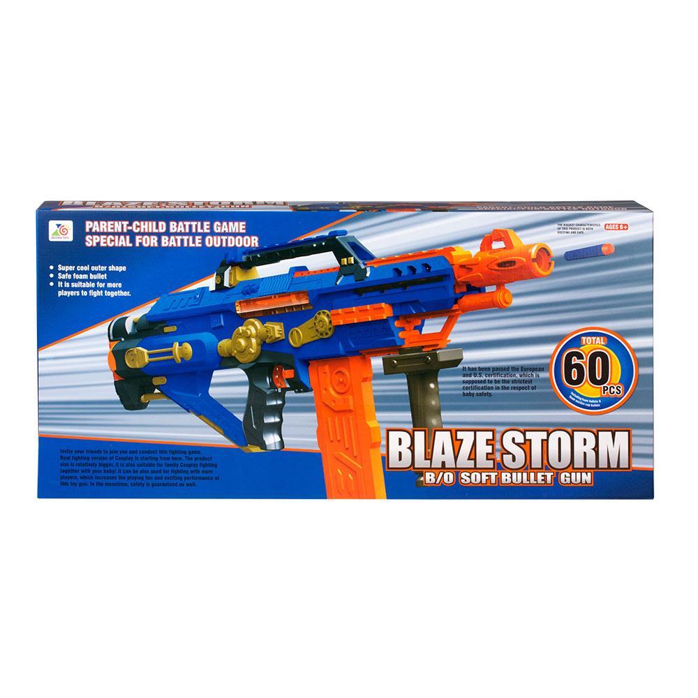 Детское оружие автомат, бластер Blaze Storm zlc7052, 60 пуль, мягкие пули, типа Nerf д - фото 3 - id-p165306751