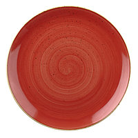 Тарелка мелкая 26см, без борта, Stonecast, цвет Berry Red SBRSEV101