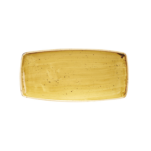 Блюдо сервировочное 29,5х15см, без борта, Stonecast, цвет Mustard Seed Yellow SMSSOP111