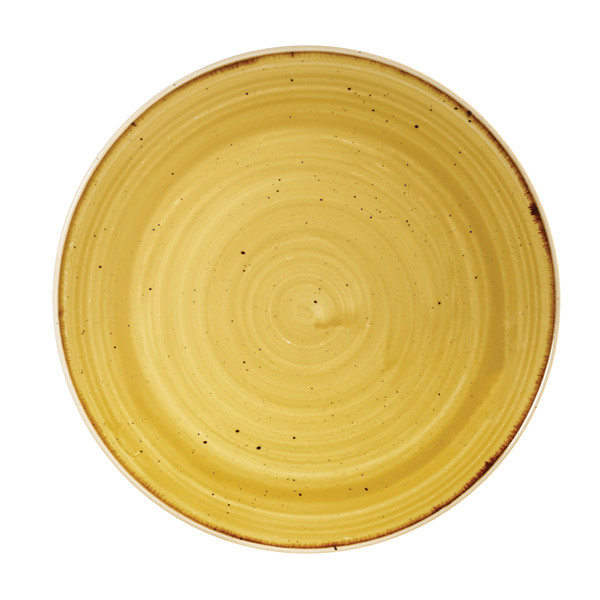 Тарелка мелкая 21,7см, без борта, Stonecast, цвет Mustard Seed Yellow SMSSEVP81 - фото 1 - id-p161184097