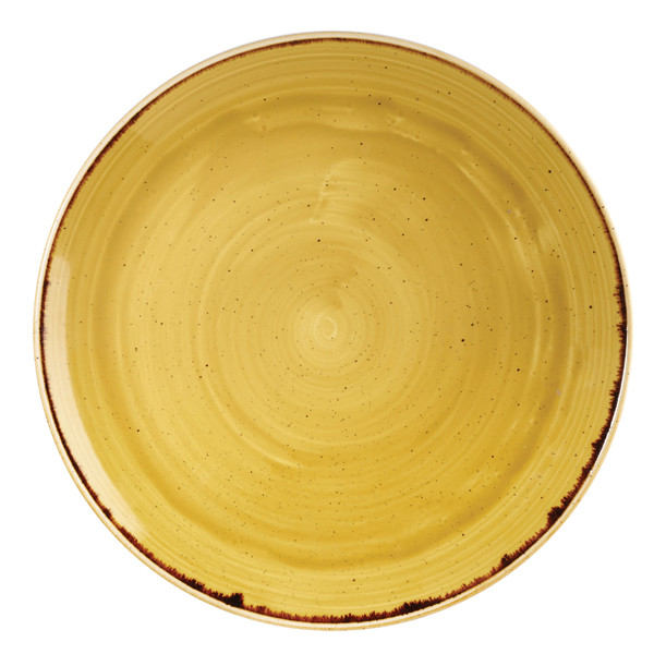 Тарелка мелкая 32,4см, без борта, Stonecast, цвет Mustard Seed Yellow SMSSEV121 - фото 1 - id-p161184098