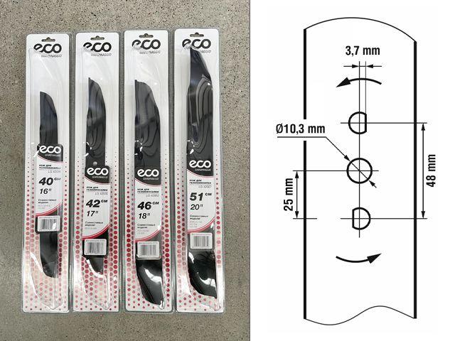 Нож для газонокосилки 40 см ECO (в блистере, для LG-433, LG-435) - фото 1 - id-p165320949