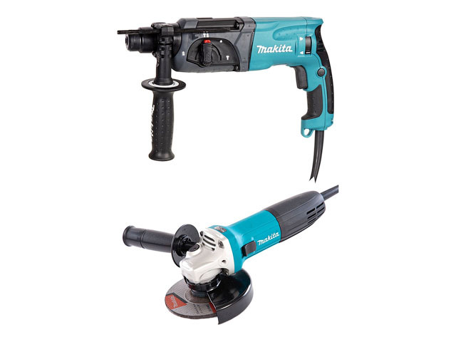 Набор электроинструмента MAKITA DK 0120 в кор. (2 пр.) (HR2470, GA5030) - фото 1 - id-p165320952