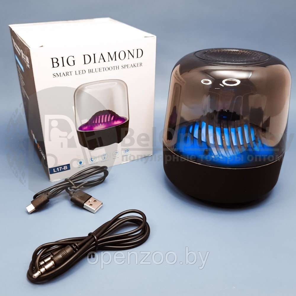 Беспроводная портативная акустическая колонка Bluetooth Big Diamond Синяя - фото 9 - id-p165327419