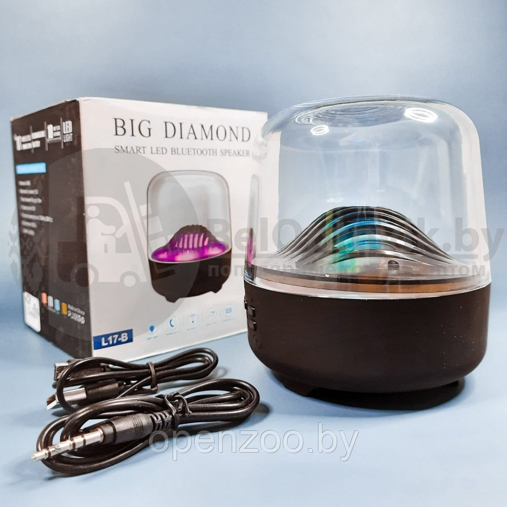 Беспроводная портативная акустическая колонка Bluetooth Big Diamond Розовая - фото 2 - id-p165327420