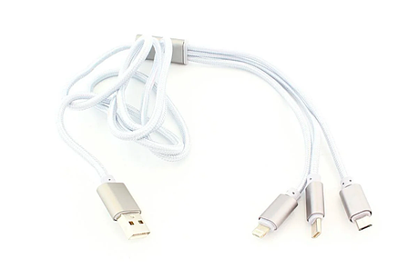 Кабель для зарядки 3 в 1 Apple/MICRO USB/ USB-C 1A, фото 2