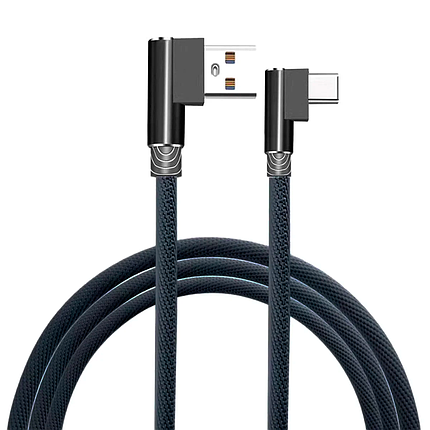 Кабель нейлоновый для зарядки USB -Type C 90 градусов SIPL, фото 2