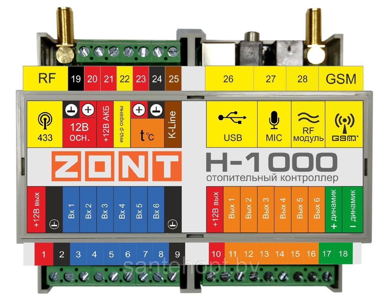 GSM термостат-контроллер "ZONT H1000+"
