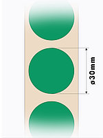 Круглые самоклеящиеся наклейки / этикетки в виде круга (D 30 мм), цвет зеленый, 300 шт в ролике., фото 3