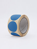 Круглые самоклеящиеся наклейки / этикетки в виде круга (D 30 мм), цвет синий, 300 шт в ролике., фото 6