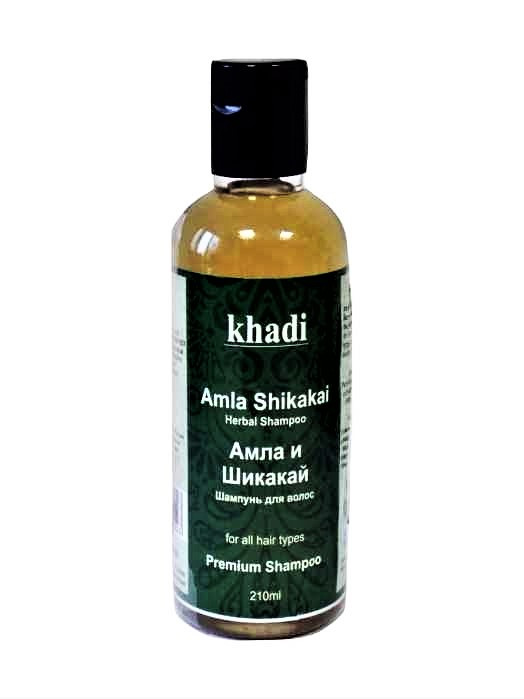 Травяной Шампунь Амла Шикакай Кхади, Amla Shikakai Herbal Shampoo Khadi, 210мл - фото 1 - id-p165349896