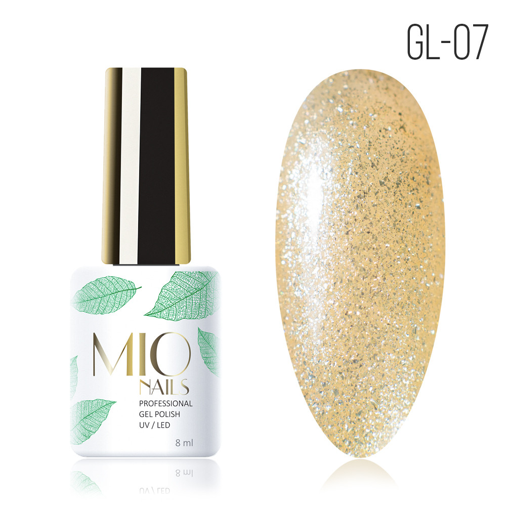 Гель-лак MIO nails, GL-07, Светлое золото, 8 мл