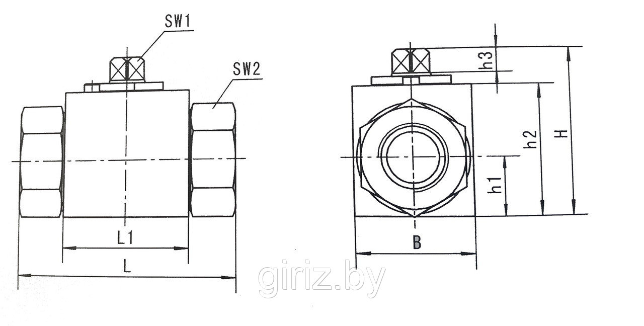 Кран шаровой двухходовой S36 (30*2) (RSAP 2V, лёгкая серия) нар.р. - фото 3 - id-p155129153