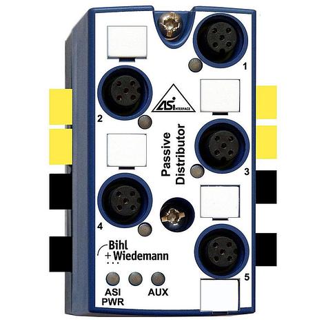 Passive Distributor ASi/AUX to 5 x M12 sockets, 5 poles, depth 42 mm, IP67, фото 2