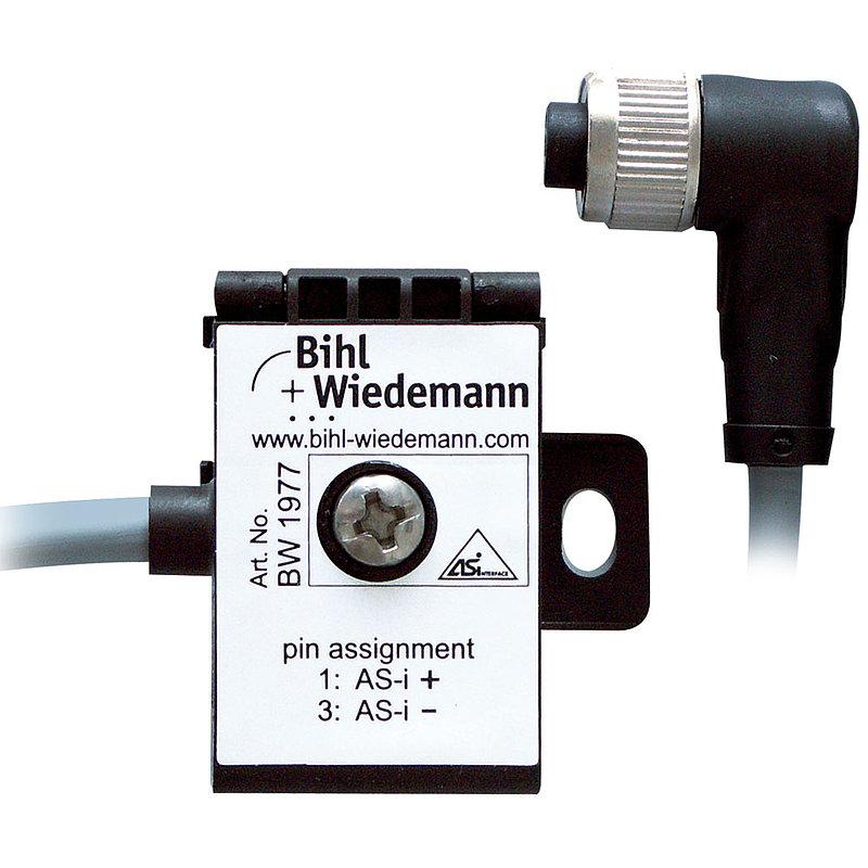 Passive Distributor ASi to 1 x M12 cable socket, angled, 5 poles, depth 19 mm, IP67 - фото 1 - id-p165351438